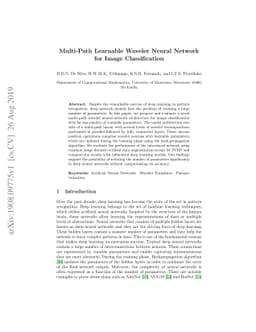 Multi-Path Learnable Wavelet Neural Network for Image Classification