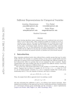 Sufficient Representations for Categorical Variables