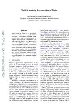 Multi-Granularity Representations of Dialog