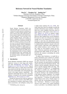 Reference Network for Neural Machine Translation