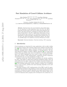 Fast Simulation of Crowd Collision Avoidance