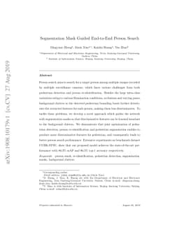 Segmentation Mask Guided End-to-End Person Search