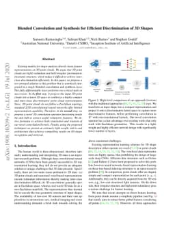 Blended Convolution and Synthesis for Efficient Discrimination of 3D
  Shapes