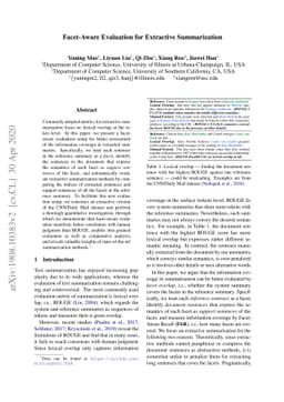 Facet-Aware Evaluation for Extractive Summarization