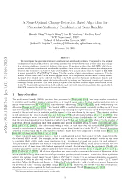 A Near-Optimal Change-Detection Based Algorithm for Piecewise-Stationary
  Combinatorial Semi-Bandits