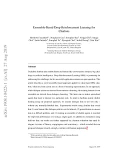 Ensemble-Based Deep Reinforcement Learning for Chatbots