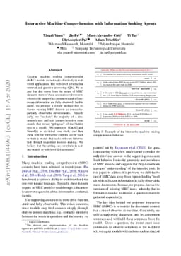 Interactive Machine Comprehension with Information Seeking Agents