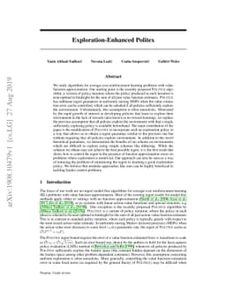 Exploration-Enhanced POLITEX
