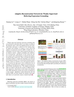 Adaptive Reconstruction Network for Weakly Supervised Referring
  Expression Grounding