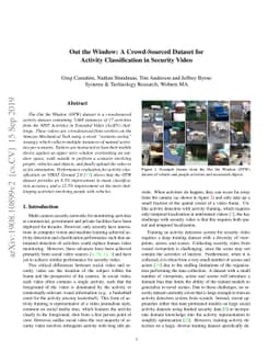 Out the Window: A Crowd-Sourced Dataset for Activity Classification in
  Security Video