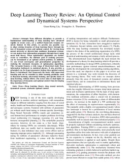 Deep Learning Theory Review: An Optimal Control and Dynamical Systems
  Perspective
