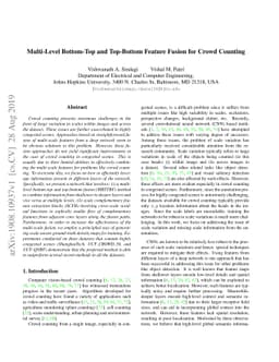 Multi-Level Bottom-Top and Top-Bottom Feature Fusion for Crowd Counting