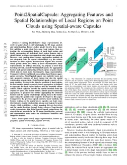 Point2SpatialCapsule: Aggregating Features and Spatial Relationships of
  Local Regions on Point Clouds using Spatial-aware Capsules