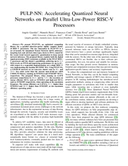 PULP-NN: Accelerating Quantized Neural Networks on Parallel
  Ultra-Low-Power RISC-V Processors