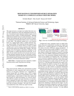 Deep Bayesian Unsupervised Source Separation Based on a Complex Gaussian
  Mixture Model