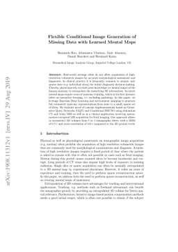 Flexible Conditional Image Generation of Missing Data with Learned
  Mental Maps