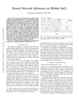 Neural Network Inference on Mobile SoCs