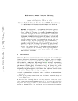 Fairness-Aware Process Mining