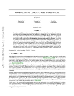 Reinforcement learning with world model
