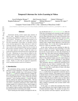 Temporal Coherence for Active Learning in Videos