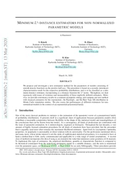 Minimum $L^q$-distance estimators for non-normalized parametric models