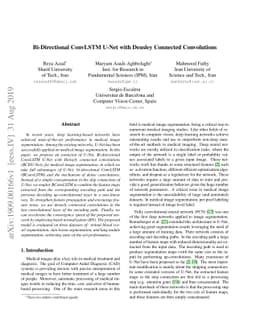 Bi-Directional ConvLSTM U-Net with Densley Connected Convolutions