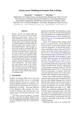 Syntax-aware Multilingual Semantic Role Labeling