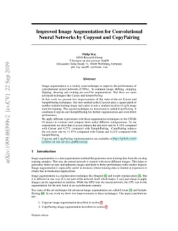 Improved Image Augmentation for Convolutional Neural Networks by Copyout
  and CopyPairing
