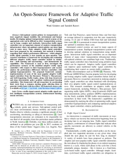An Open-Source Framework for Adaptive Traffic Signal Control