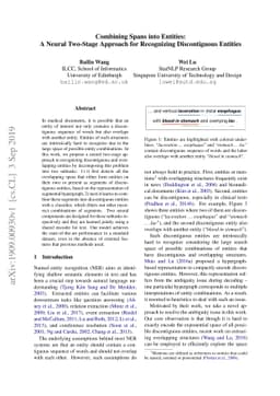 Combining Spans into Entities: A Neural Two-Stage Approach for
  Recognizing Discontiguous Entities
