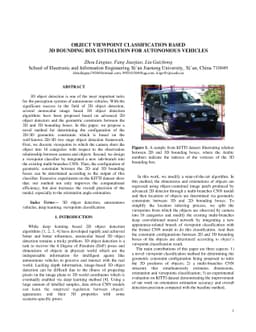 Object Viewpoint Classification Based 3D Bounding Box Estimation for
  Autonomous Vehicles