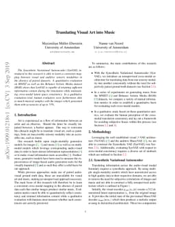 Translating Visual Art into Music
