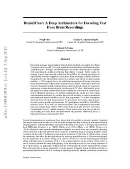 Brain2Char: A Deep Architecture for Decoding Text from Brain Recordings