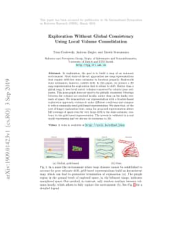 Exploration Without Global Consistency Using Local Volume Consolidation