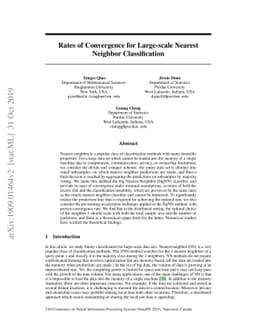 Rates of Convergence for Large-scale Nearest Neighbor Classification