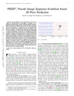 PISEP^2: Pseudo Image Sequence Evolution based 3D Pose Prediction