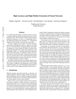 High Accuracy and High Fidelity Extraction of Neural Networks