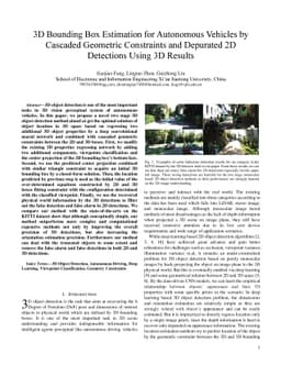 3D Bounding Box Estimation for Autonomous Vehicles by Cascaded Geometric
  Constraints and Depurated 2D Detections Using 3D Results