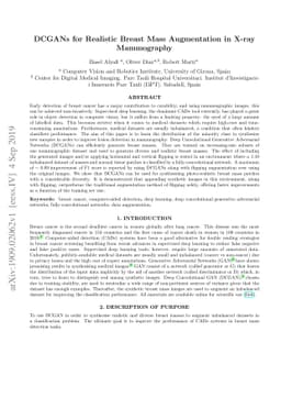 DCGANs for Realistic Breast Mass Augmentation in X-ray Mammography