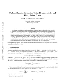 On Least Squares Estimation under Heteroscedastic and Heavy-Tailed
  Errors