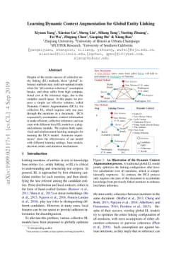 Learning Dynamic Context Augmentation for Global Entity Linking