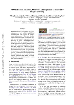 REO-Relevance, Extraness, Omission: A Fine-grained Evaluation for Image
  Captioning