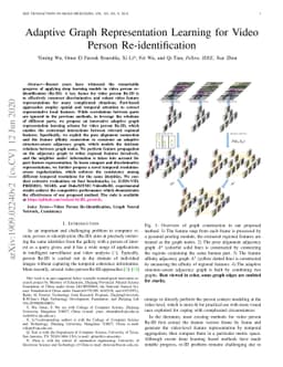 Adaptive Graph Representation Learning for Video Person
  Re-identification