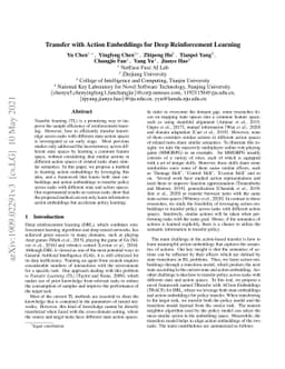 Learning Action-Transferable Policy with Action Embedding