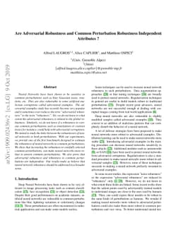 Are Adversarial Robustness and Common Perturbation Robustness
  Independent Attributes ?
