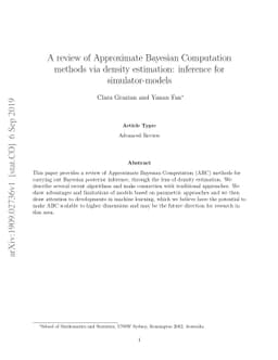 A review of Approximate Bayesian Computation methods via density
  estimation: inference for simulator-models