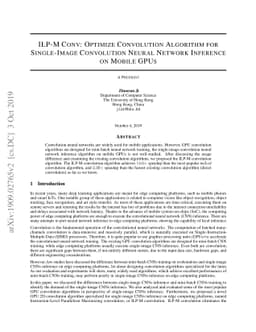 ILP-M Conv: Optimize Convolution Algorithm for Single-Image Convolution
  Neural Network Inference on Mobile GPUs