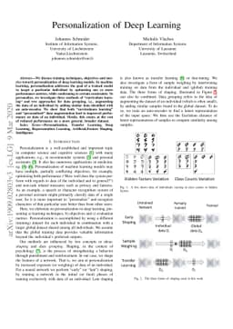 Personalization of Deep Learning