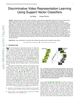 Discriminative Video Representation Learning Using Support Vector
  Classifiers