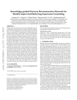 Knowledge-guided Pairwise Reconstruction Network for Weakly Supervised
  Referring Expression Grounding